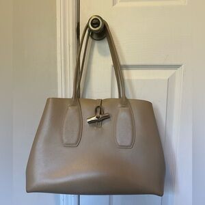 Longchamp Le Roseau Beige Tan Hand Bag